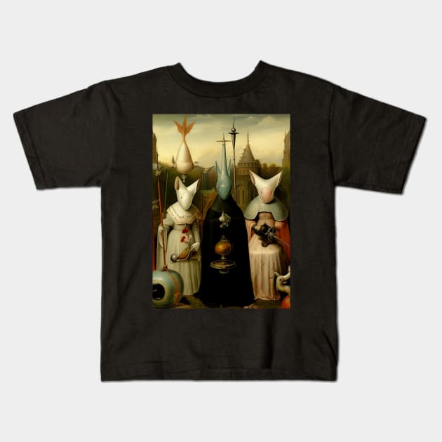 Bosch In Wonderland 03 Kids T-Shirt by BarrySullivan